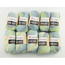 YarnArt Jeans Crazy 500 g Colour Gradient Wool 55% Cotton 10 x 50 g (8203)