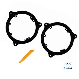 6+-Inch 6" 6.5" 6.75" Car Stereo Door Speaker Install Adapter Mount Plates Compatible with for Select Vehicles - Compatible Vehicles Listed Below