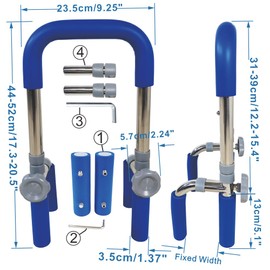 Anti-Slip Bathtub Grab Bar Safety Bar for Seniors and Handicap - for Assistance Getting in and Out of Tub, Easy to Install on Most Tubs