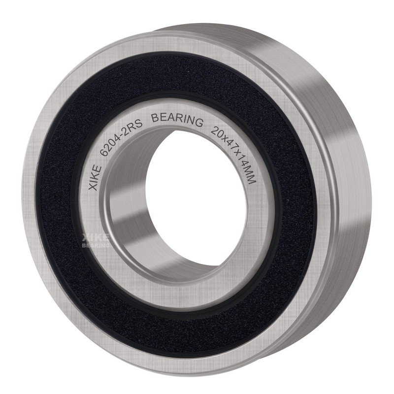 XiKe 2 Pcs 6204-2RS Double Rubber Seal Bearings 20x47x14mm, Pre-Lubricated