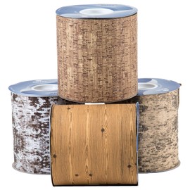 Royal Imports Bark Pattern Floral Ribbon, Wide Faux Poly Satin Waterproof Ribbon 4" (#100) for Indoor & Outdoor, Wrap for Florist, Wedding Bouquet, Art & Crafts, 50 Yard Roll (150 FT)