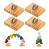 Small Picture Stand 4Psc Mini Wood Adjustable Glass Display Stands
