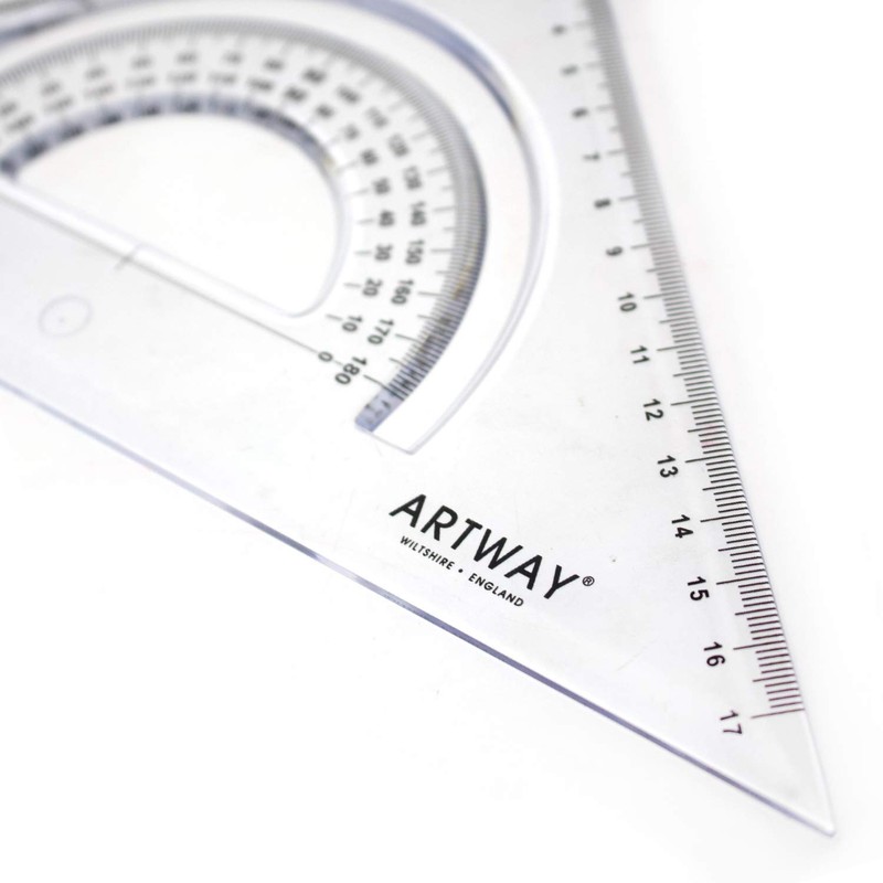 Artway Plastic Set Square Pack (2) - 45 & 60