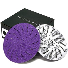 Serious Grit 5-Inch 40 Grit Ceramic Multi-Hole Hook & Loop Sanding Discs - Advanced Grain for Fast Cutting & Long Life - Film-Backed Universal Fit Sandpaper for 5-in Sanders - 25 Pack Box