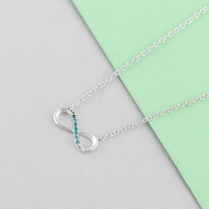 Charm Infinity Pendant Necklace, Gold Necklace for Women 14k Gold