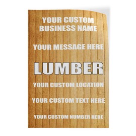 Custom Door Decals Vertical Vinyl Stickers Multiple Sizes Lumber Custom Business Industrial Luggage & Bumper Stickers for Cars 7x10Inches