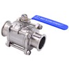 DERNORD 2" Sanitary Ball Valve Fits 2" Tri-Clamp Clover Stainless