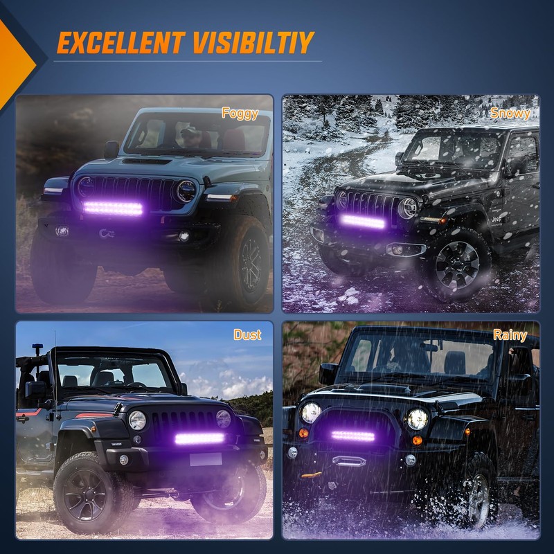Nilight LED Light Bar 12 Inch 72W Spot Flood Combo