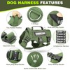 WINSEE Tactical Dog Harness with Dog Leash, Service Working MOLLE