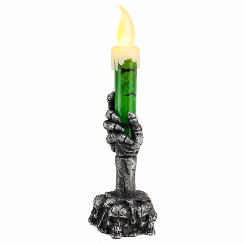 Halloween Skeleton Candle Light for Party Decor – Flameless Skull