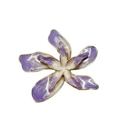 Enamel Flower Brooch for Women Romantic Light Purple Art Brooch in Gold Plating Decoration Accessories for Clothes Bag Jewelry Gift