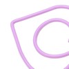 100pcs Paper Clips Portable Mini Electroplating Purple Cute Radish Shape
