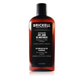 Gel hidratante antienvejecimiento rejuvenecedor Brickell Men's para hombres, natural y orgánico, hidratante de absorción rápida que reduce las líneas finas y las arrugas (con fragancia, 4 onzas)