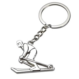 Générique Key ring, alpine ski bag jewellery, chrome-plated steel.