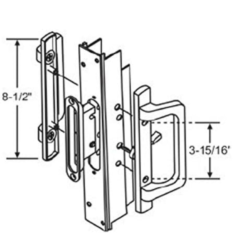 Alcan Premium PGT Door Handle Kit for Sliding Glass Door
