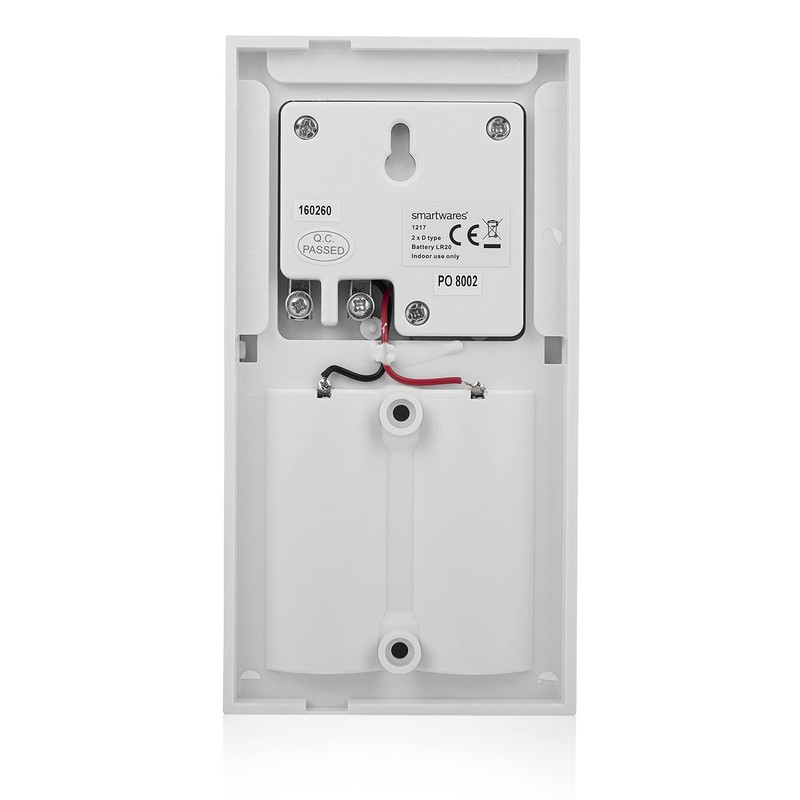 Byron DBW-24031 Doorbell Kit-Button, Chime and Cable-90dB, White
