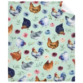 Chicken Throw Blanket is Super Soft and Warm,The Lightweight Flannel Blanket is for All-Season Use,A Great Choice for Gifts 40"x30"for Pet