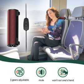 Improved Car Fan, Adjustable Strong Wind USB Car Seat Cooling Fan Air Circulation Farewell to Muggy Weather Applicable to All Car Trucks and Office Seats Trolleys (Dazzling Red)