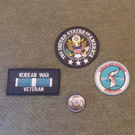 KOREAN WAR VETERAN USA Patches Button Lot
