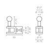 MICEL - 92541 – Railing Holder Set for Awnings, Includes