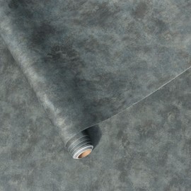 Extra Wide Peel and Stick Wallpaper Concrete Vinyl 48"x354" Blue/Grey/Metallic Mid Century Modern Wallpaper Cement Industrial Wall Covering Paper Rust Distressed Contact Paper for Bedroom Wall