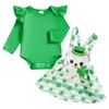 Dobeiokal St Patricks Day Baby Girl Outfit Green Long Sleeve