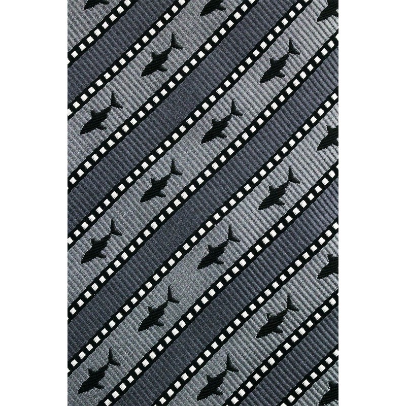 [COLORATA] Carolata Shark Pattern Necktie (100% Silk / Jacquard Woven),