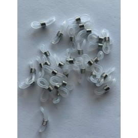 Pieces 18 Pieces Eyeglass Chain Ends Adjustable Rubber Spectacle End White and Silver