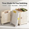 MIKEE 2 - Pack Collapsible Rolling Laundry Hamper Set |