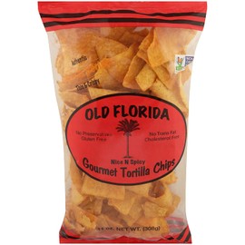 Old Florida Gourmet Nice and Spicy Tortilla Chips - PACK OF FOUR (4) - Famous South Florida Recipe with a Kick