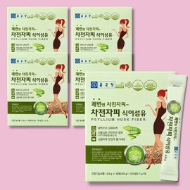 Chong Kun Dang Psyllium Husk Dietary Fiber Stick Kwaebyeonen Powder Powder Nutrient 30 Packets 5 / 종근당 차전자피 식이섬유 스틱 쾌변엔 배변 가루 분말 영양제 30포 5개