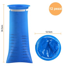 Pack of 12 Vomit Bags, 1200 ml Car Vomit Bags, Disposable Bags, Emesis, Vomiting Bags, Car, Children, Nausea Car for Children and Adults, with Vomiting and Nausea