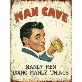 The Original Metal Sign Fridge Magnet - Man Cave