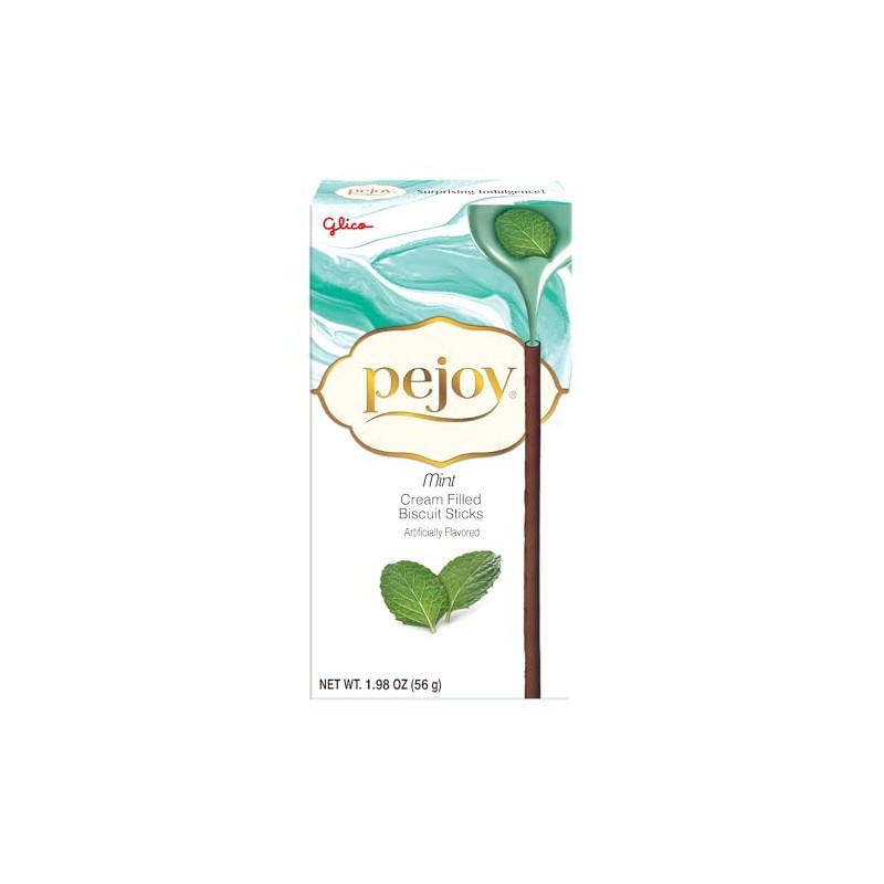 Glico Pejoy Mint Cream Filled Cocoa Biscuit Sticks, 1.98 oz