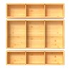 Bamboo Drawer Organizer 12.5'' X 12.5'' X 2'', Adjustable 3