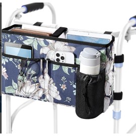 Rhino Valley Walker Bag Universal Folding Walkers..Strap Clip Holds Personal Items New