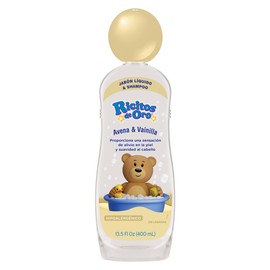Ricitos de Oro - Body Wash y champú para el cabello y el cuerpo de bebé con avena y vainilla, hipoalergénico, 400 ml