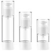 3Pcs Transparent Airless Pump Bottles Refillable Empty Clear Travel Lotion
