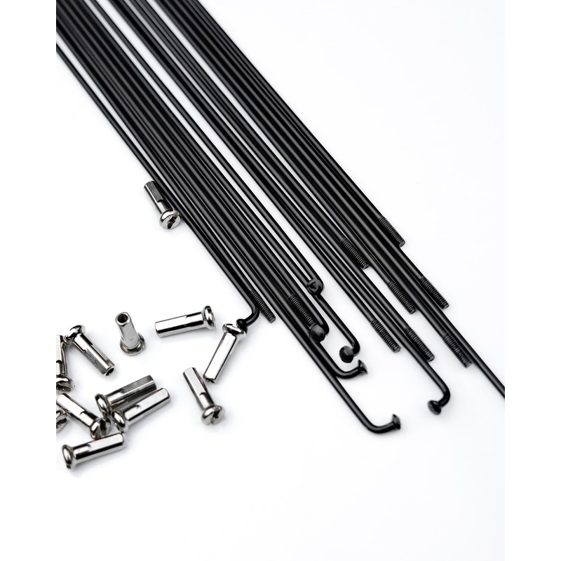 BaveL 36 Pcs 14G Black Bicycle Steel Spokes (201 mm-309
