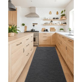 Color&Geometry Runners Rugs for Hallway Non Slip (Rubber Backing), Carpet Runners for Hallway Living Room Bedroom, Washable Kitchen Runner Rug, Hallway Runner Rug, 2'x6', Grey(Rolled-up NO Creases)