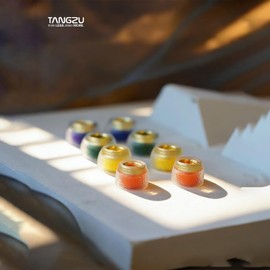 Tang Sancai Noble Earbud Tips, Brass IEM Ear Plugs, Replaceable Liquid Silicone Medical Grade Hypoallergic Wide Bore Eartips, Optional XS/S/M/L Size for in Ear Earphones (M- 4 Pairs)