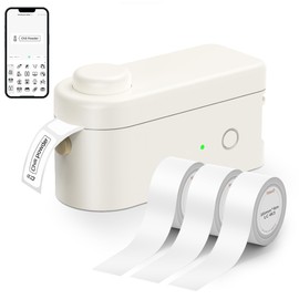 Makeid L1-C Smart Label Maker Machine with 3 Rolls – Mini Bluetooth Label Maker, Portable & Rechargeable, Compatible with 9/12/16mm Waterproof Tapes – for Home, Office, School Organization