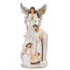 mucHome Holy Family Statue with Angel Figures in White 20.5