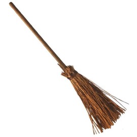 Melody Jane Dolls House Besom Broom Traditional Witches Stick Cleaning Kitchen Accessory