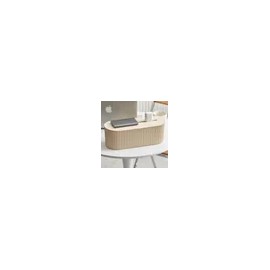 멀티탭 정리함 타원형 베이지 콘센트 Oval Beige Power Strip Organizer