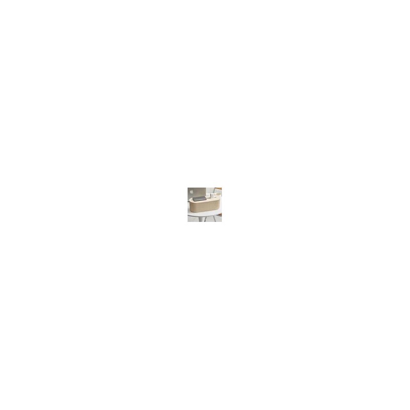 멀티탭 정리함 타원형 베이지 콘센트 Oval Beige Power Strip Organizer