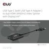 Club3D CSV-1475 USB Type-C (with USB Type-A Adapter) to Dual
