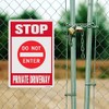 Locmorly Stop Do Not Enter Private Driveway Sign, 8x12 Inch,
