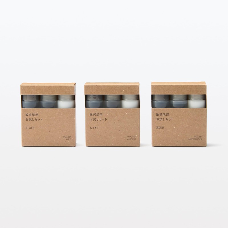 Muji 83434984 Sensitive Skin Trial Set, Fermentation Lotion, Sensitive Skin