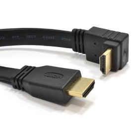 kenable FLAT HDMI Right Angle Lead High Speed Low Profile Cable HD TV 1080P Gold 1m [1 metres]